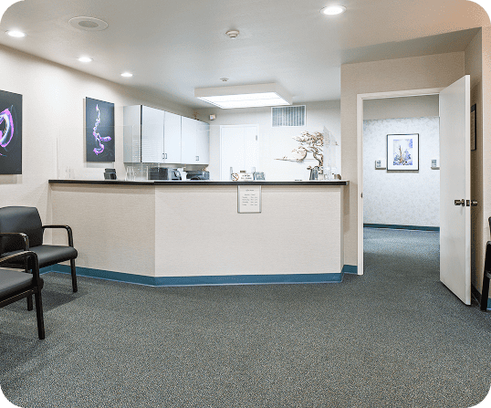 reception area aptos periodontics and dental implants